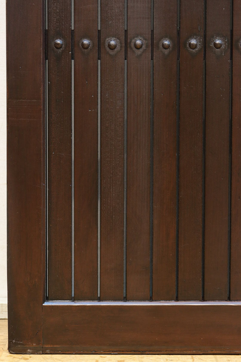 幅896 高さ1823ミリ　重厚感ある作りで落ち着いた佇まいの全面平格子戸　F8442　在庫2枚