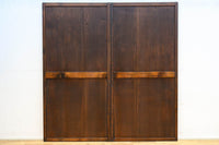 幅848ミリ　稀少デザイン！！溝の装飾を施した格調ある板戸　F8456　在庫2枚