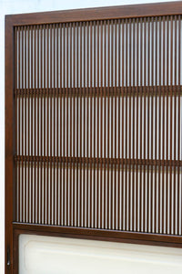 幅898ミリ　繊細な格子作りで和の趣きある大阪格子戸　F8457　在庫2枚