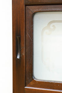 幅898ミリ　繊細な格子作りで和の趣きある大阪格子戸　F8457　在庫2枚