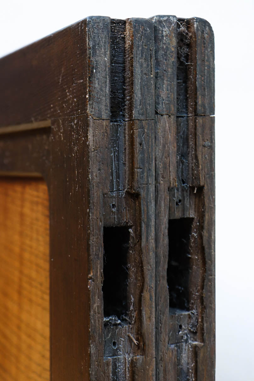 幅898ミリ　繊細な格子作りで和の趣きある大阪格子戸　F8457　在庫2枚