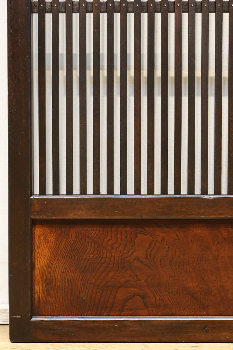 幅897ミリ　横モールガラス窓で煌びやかな面持ちの大阪格子戸　F8458　在庫4枚