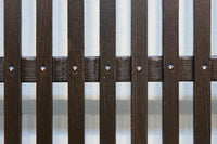 幅897ミリ　横モールガラス窓で煌びやかな面持ちの大阪格子戸　F8458　在庫4枚