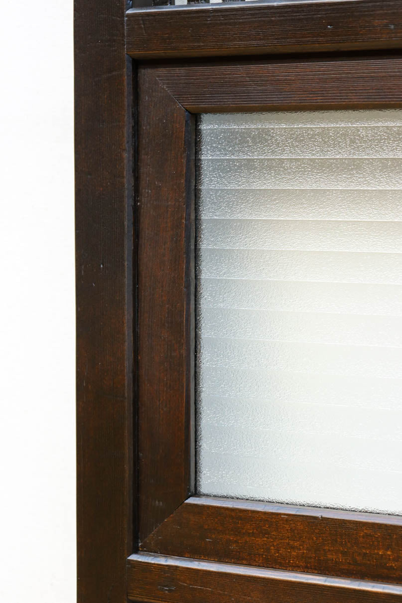 幅897ミリ　横モールガラス窓で煌びやかな面持ちの大阪格子戸　F8458　在庫4枚