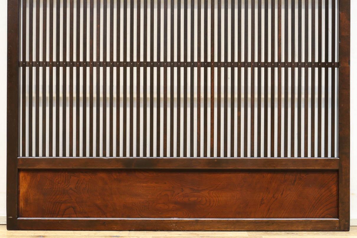 幅897ミリ　横モールガラス窓で煌びやかな面持ちの大阪格子戸　F8458　在庫4枚