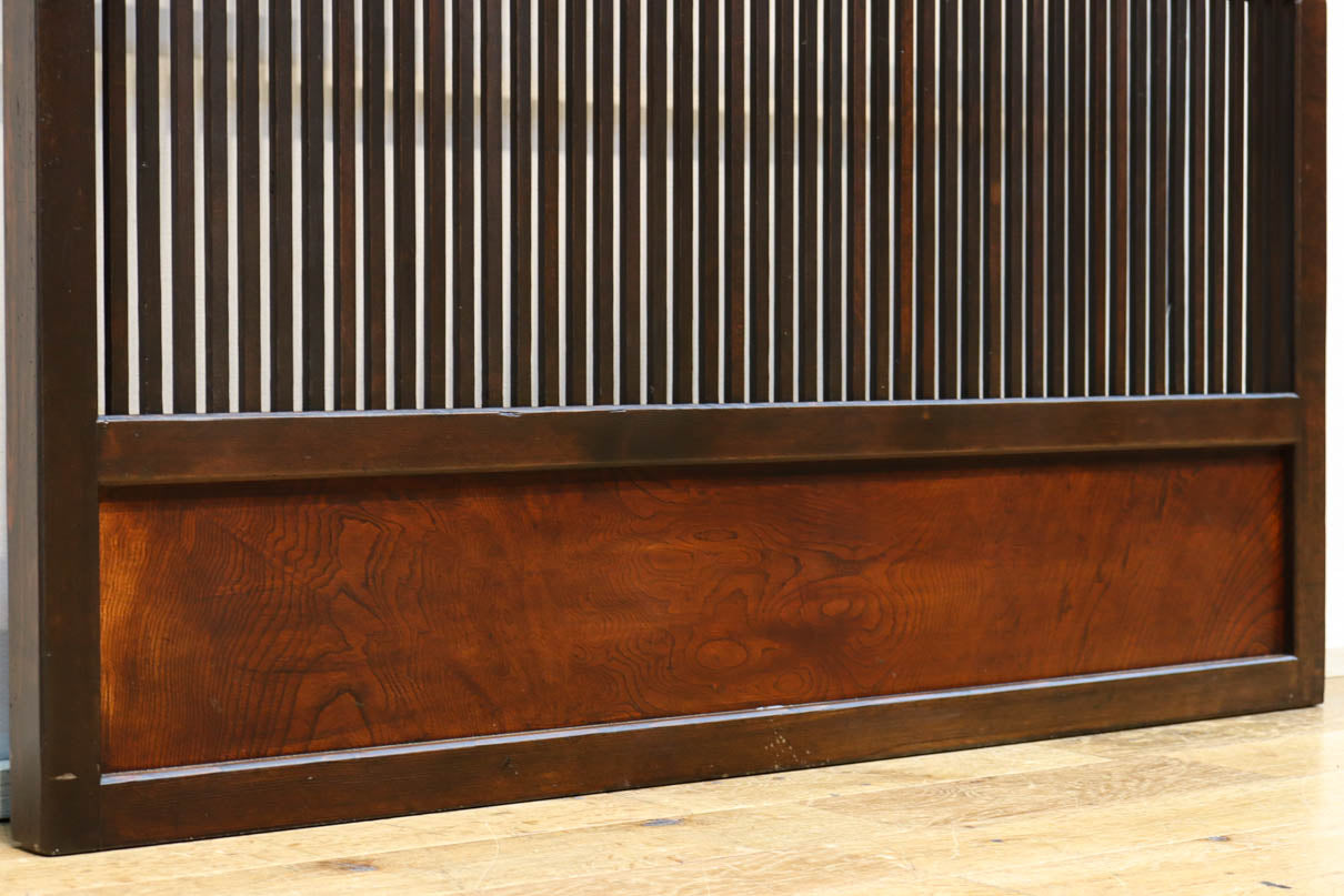 幅897ミリ　横モールガラス窓で煌びやかな面持ちの大阪格子戸　F8458　在庫4枚