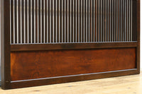 幅897ミリ　横モールガラス窓で煌びやかな面持ちの大阪格子戸　F8458　在庫4枚