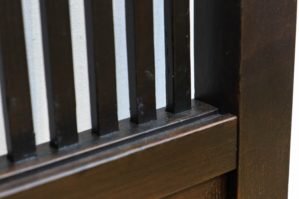 幅897ミリ　横モールガラス窓で煌びやかな面持ちの大阪格子戸　F8458　在庫4枚