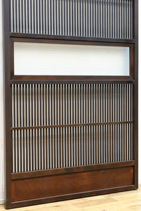 幅897ミリ　横モールガラス窓で煌びやかな面持ちの大阪格子戸　F8458　在庫4枚