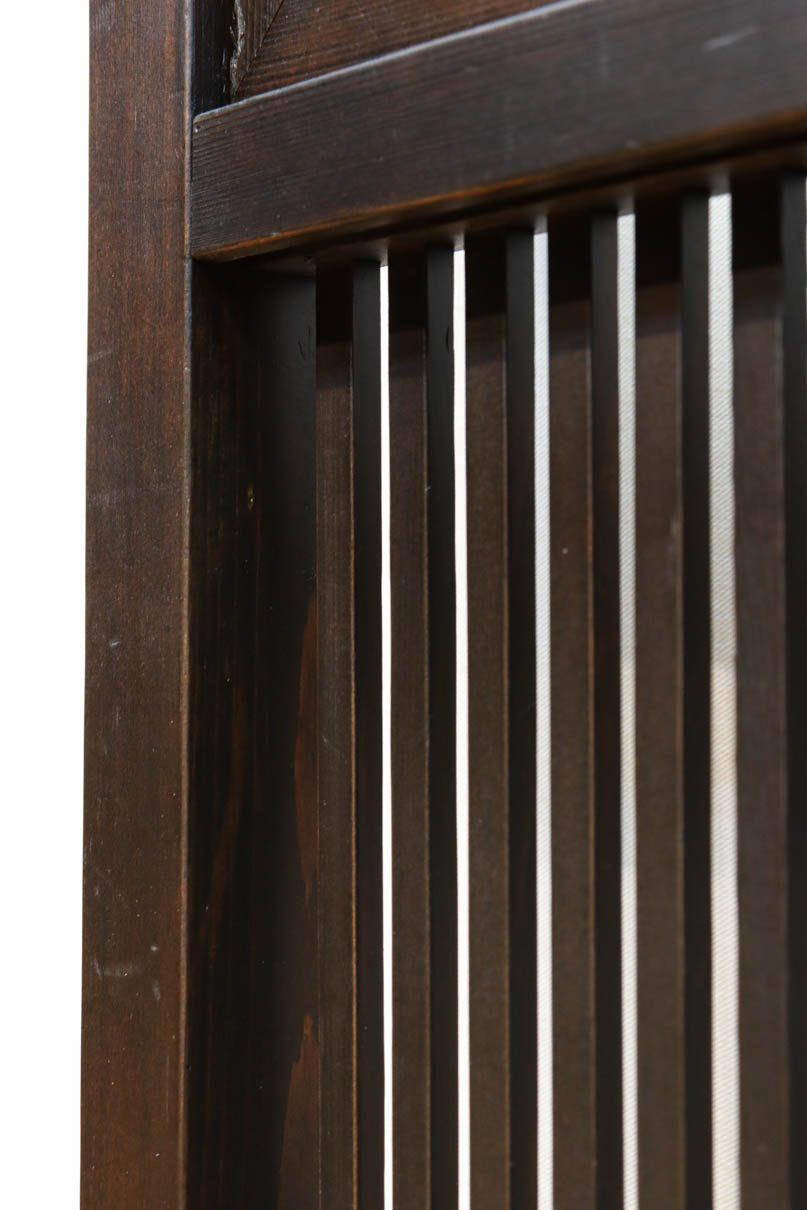 幅897ミリ　横モールガラス窓で煌びやかな面持ちの大阪格子戸　F8458　在庫4枚