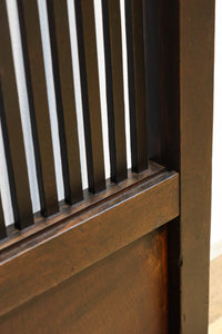 幅897ミリ　横モールガラス窓で煌びやかな面持ちの大阪格子戸　F8458　在庫4枚