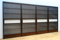 幅897ミリ　横モールガラス窓で煌びやかな面持ちの大阪格子戸　F8458　在庫4枚