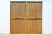 幅878ミリ　優しい木地色の色彩で上品な趣きある板戸　F8477b　在庫2枚