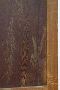 唐獅子の親子に牡丹を添えた歴史を重ねた味わい深い絵戸一組　F8481ab　在庫2枚一組