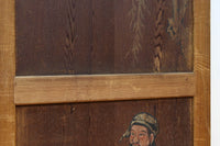 唐獅子の親子に牡丹を添えた歴史を重ねた味わい深い絵戸一組　F8481ab　在庫2枚一組