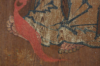 唐獅子の親子に牡丹を添えた歴史を重ねた味わい深い絵戸一組　F8481ab　在庫2枚一組