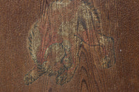 唐獅子の親子に牡丹を添えた歴史を重ねた味わい深い絵戸一組　F8481ab　在庫2枚一組