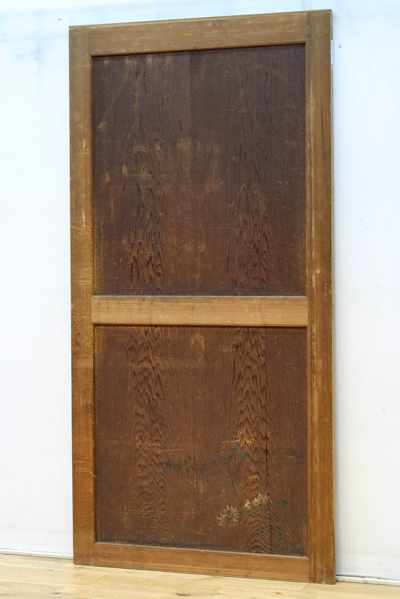 唐獅子の親子に牡丹を添えた歴史を重ねた味わい深い絵戸一組　F8481ab　在庫2枚一組