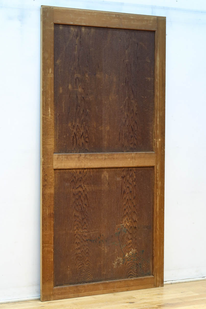 唐獅子の親子に牡丹を添えた歴史を重ねた味わい深い絵戸一組　F8481ab　在庫2枚一組