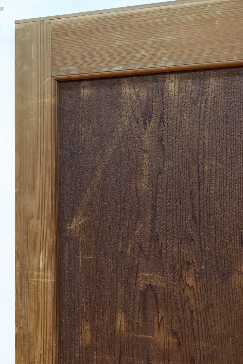 唐獅子の親子に牡丹を添えた歴史を重ねた味わい深い絵戸一組　F8481ab　在庫2枚一組