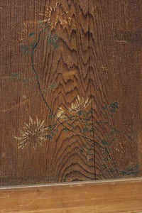 唐獅子の親子に牡丹を添えた歴史を重ねた味わい深い絵戸一組　F8481ab　在庫2枚一組