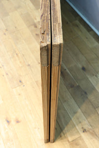 唐獅子の親子に牡丹を添えた歴史を重ねた味わい深い絵戸一組　F8481ab　在庫2枚一組