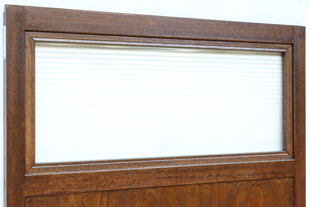 幅878ミリ　優美な杢目とモールガラスの温かみあるガラス戸　F8488　在庫1枚