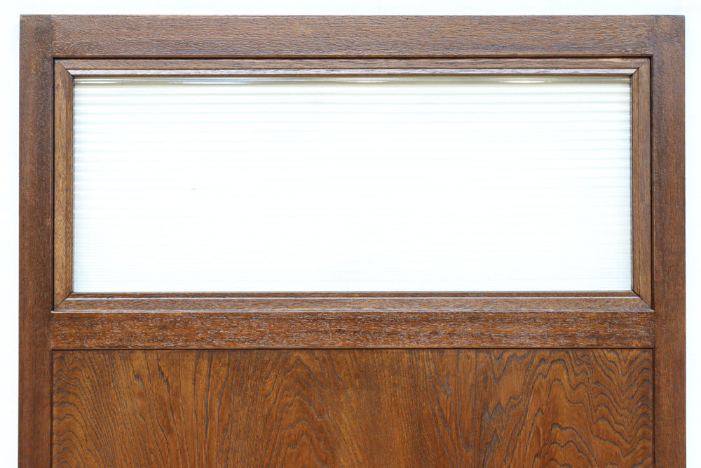 幅878ミリ　優美な杢目とモールガラスの温かみあるガラス戸　F8488　在庫1枚