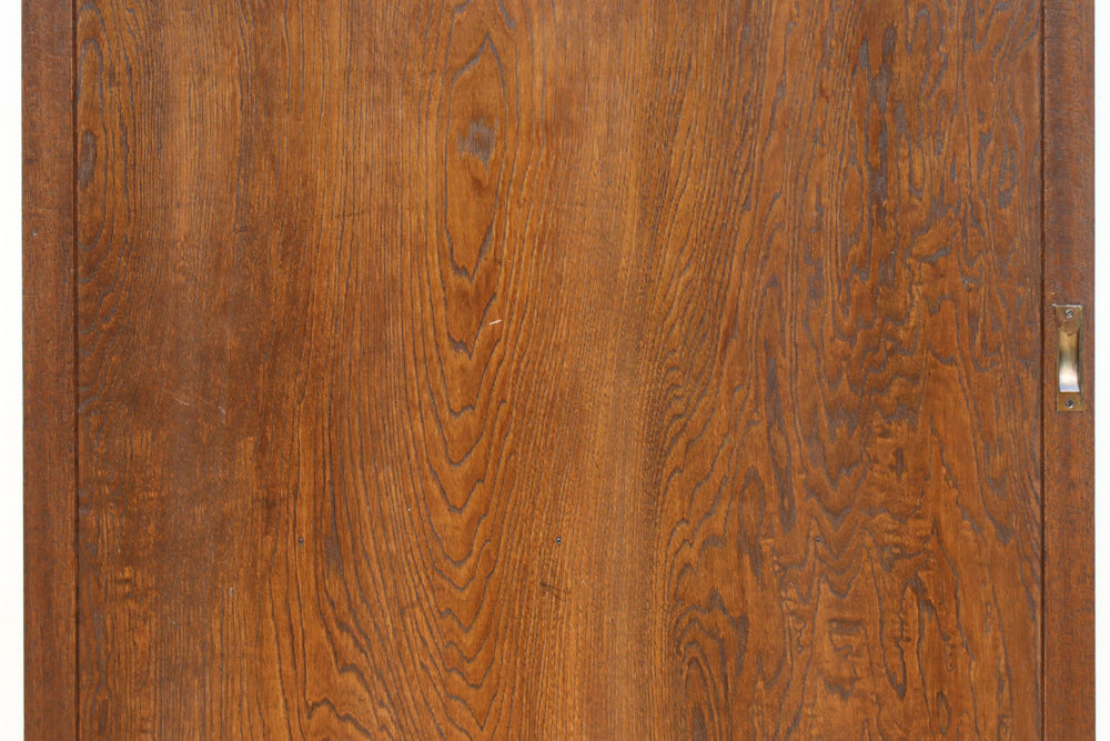 幅878ミリ　優美な杢目とモールガラスの温かみあるガラス戸　F8488　在庫1枚