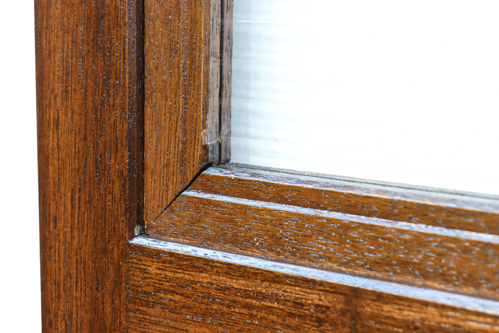 幅878ミリ　優美な杢目とモールガラスの温かみあるガラス戸　F8488　在庫1枚