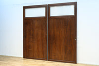 幅878ミリ　優美な杢目とモールガラスの温かみあるガラス戸　F8488　在庫1枚