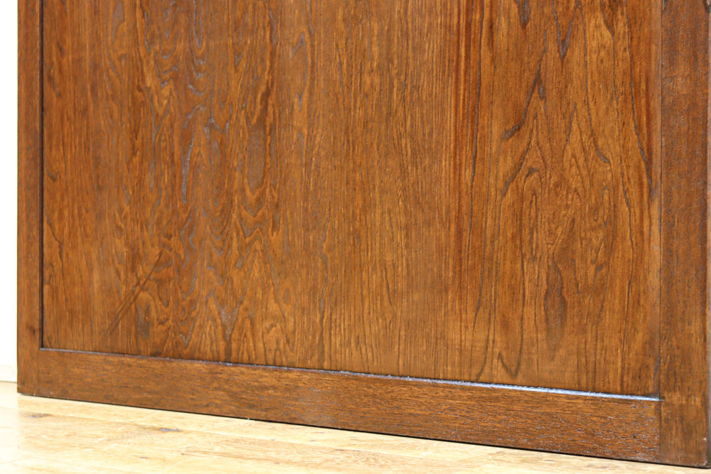 幅878ミリ　優美な杢目とモールガラスの温かみあるガラス戸　F8488　在庫1枚