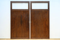 幅878ミリ　優美な杢目とモールガラスの温かみあるガラス戸　F8488　在庫1枚