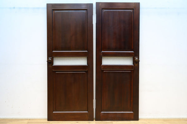 珍品高さサイズ!!お洒落なダイヤガラスが映える上質なレトロドア　F8492ab　在庫(a:1 b:1)枚