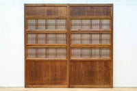 幅922ミリ　繊細な格子が見事な上品な佇まいの透かし板戸　F8502　在庫2枚