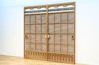 竹と波板装飾で和の風合い溢れる簾戸　F8505　在庫2枚