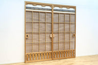 竹と波板装飾で和の風合い溢れる簾戸　F8505　在庫2枚