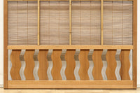 竹と波板装飾で和の風合い溢れる簾戸　F8505　在庫2枚