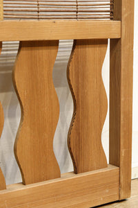 竹と波板装飾で和の風合い溢れる簾戸　F8505　在庫2枚