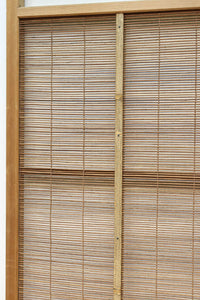 竹と波板装飾で和の風合い溢れる簾戸　F8505　在庫2枚