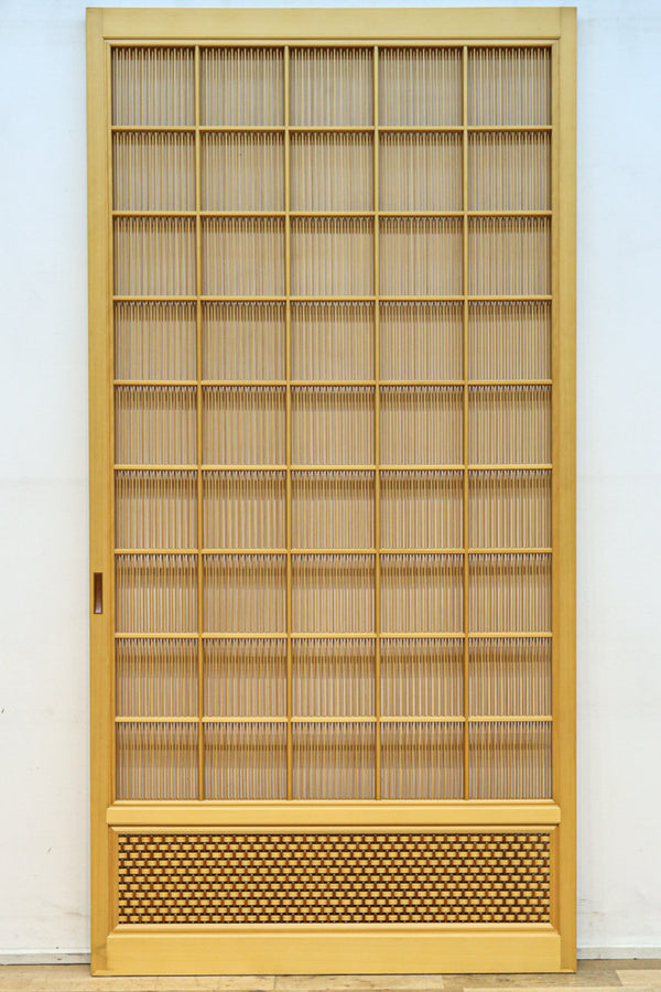 幅895ミリ　極上!! 建具職人全国大会に出品された変わり格子戸　F8510　在庫4枚