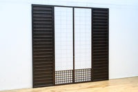 時代の風格ある舞良戸と障子戸の京町屋障子セット　F8511　在庫4枚1組