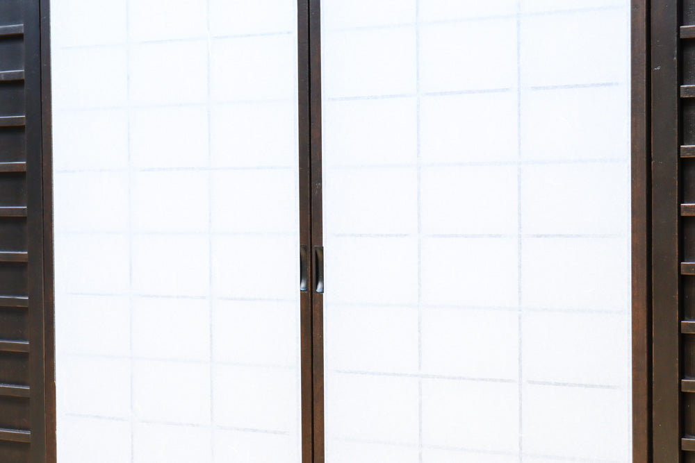 時代の風格ある舞良戸と障子戸の京町屋障子セット　F8511　在庫4枚1組