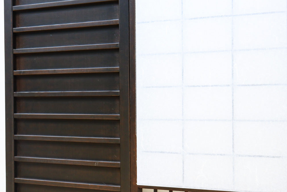 時代の風格ある舞良戸と障子戸の京町屋障子セット　F8511　在庫4枚1組