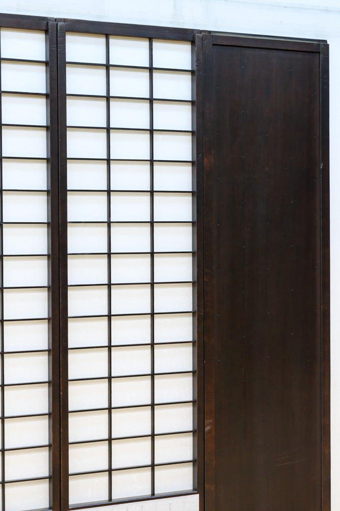 時代の風格ある舞良戸と障子戸の京町屋障子セット　F8511　在庫4枚1組