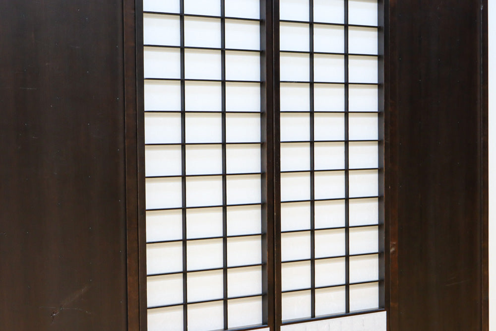 時代の風格ある舞良戸と障子戸の京町屋障子セット　F8511　在庫4枚1組