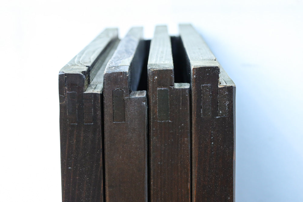 時代の風格ある舞良戸と障子戸の京町屋障子セット　F8511　在庫4枚1組