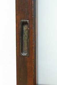 幅817ミリ　グリーンカラーの大きな十字枠が目を引くガラス戸　F8523　在庫1枚