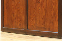 幅817ミリ　グリーンカラーの大きな十字枠が目を引くガラス戸　F8523　在庫1枚