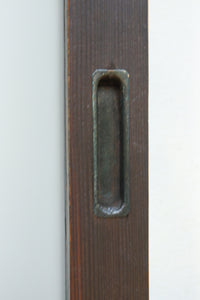 幅817ミリ　グリーンカラーの大きな十字枠が目を引くガラス戸　F8523　在庫1枚